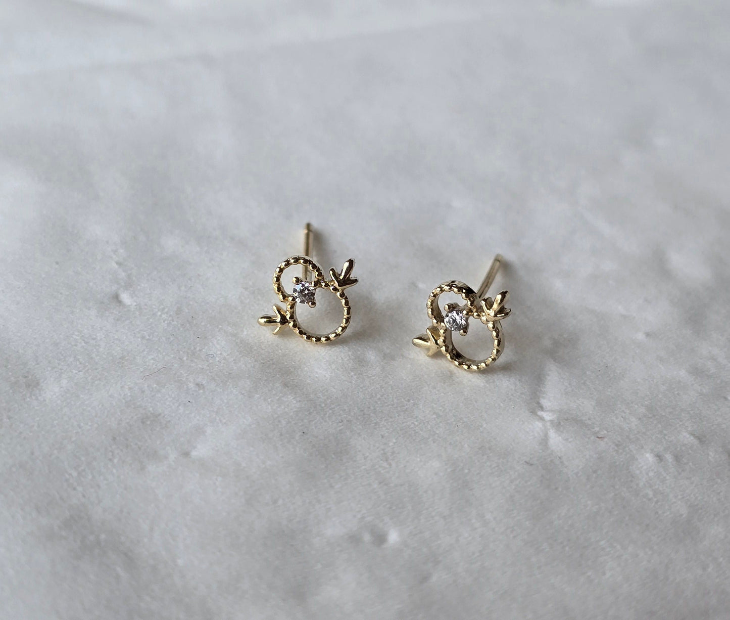 Simple earring gold 6