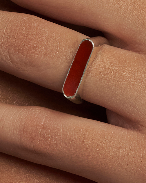 Brown stones ring