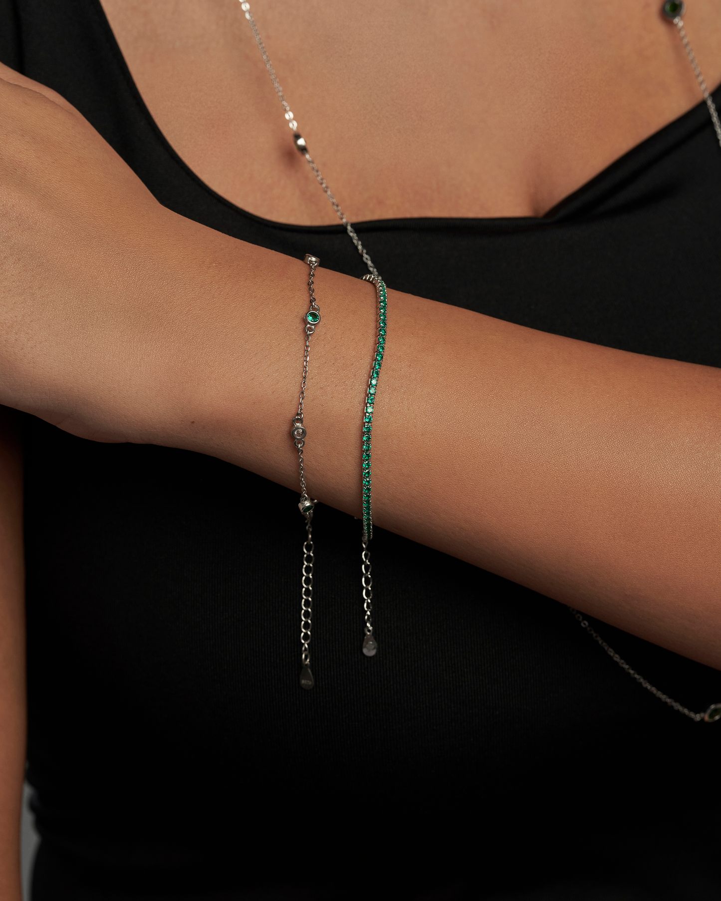 Green bracelets