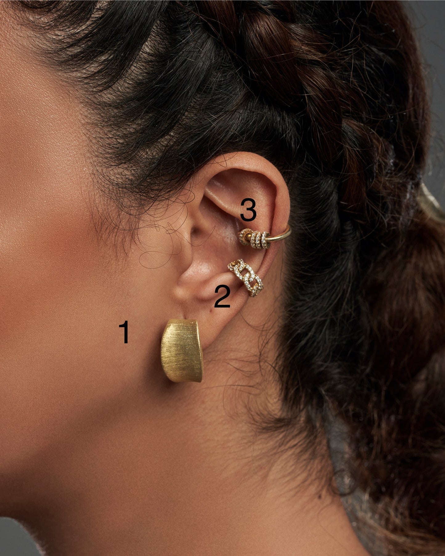 Gold plated earrings