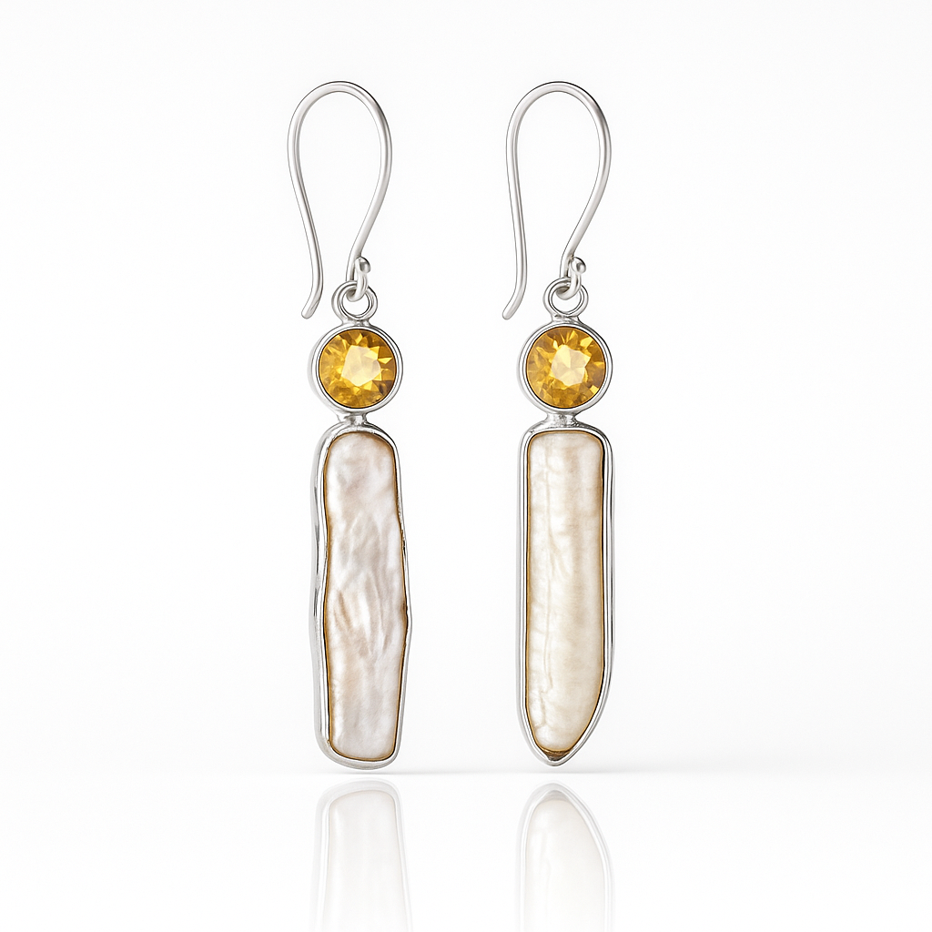 Natural stone earring 1