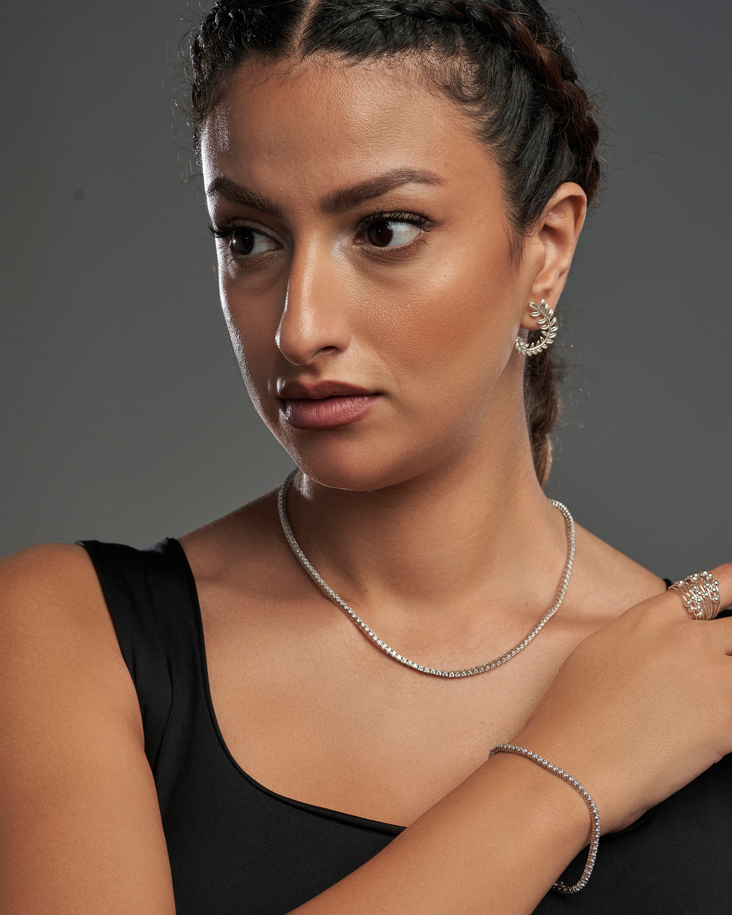 Tennis necklace & bracelet 09